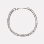 Silver Full Diamond Single Row Zircon Necklace - Image 3