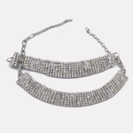 Silver Wide Fully Paved Zircon Choker - Image 2