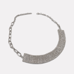 Silver Wide Fully Paved Zircon Choker - Image 3
