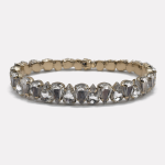 Gold Teardrop Zircon Stretch Bangle