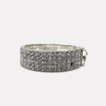 Silver Multi-row Paved Zircon Stretch Bangle - Image 3